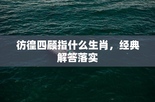 彷徨四顾指什么生肖，经典解答落实