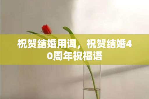 祝贺结婚用词，祝贺结婚40周年祝福语