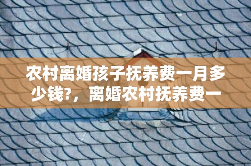 农村离婚孩子抚养费一月多少钱?，离婚农村抚养费一月多少钱