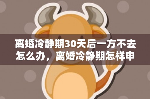 离婚冷静期30天后一方不去怎么办，离婚冷静期怎样申请的