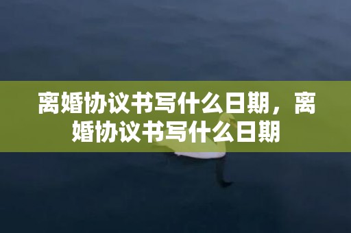 离婚协议书写什么日期，离婚协议书写什么日期