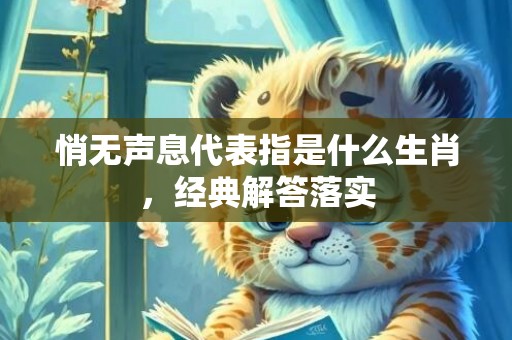 悄无声息代表指是什么生肖，经典解答落实