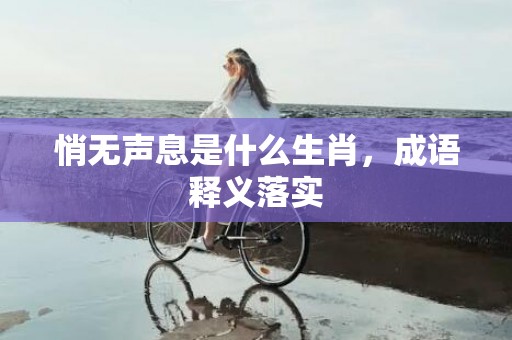 悄无声息是什么生肖，成语释义落实