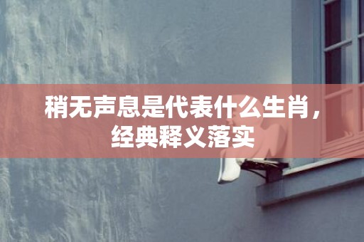稍无声息是代表什么生肖，经典释义落实