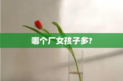 哪个厂女孩子多?
