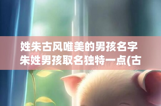 姓朱古风唯美的男孩名字 朱姓男孩取名独特一点(古风男背影图片唯美)