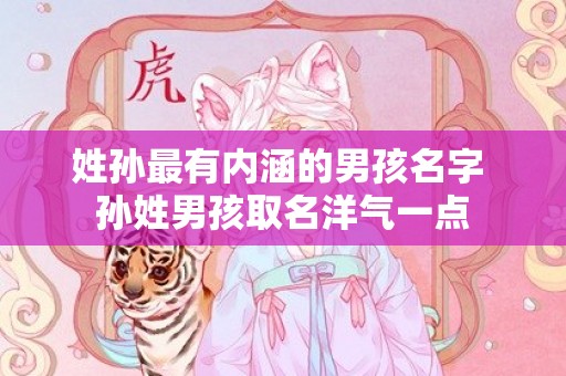 姓孙最有内涵的男孩名字 孙姓男孩取名洋气一点