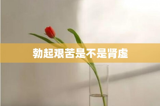 勃起艰苦是不是肾虚