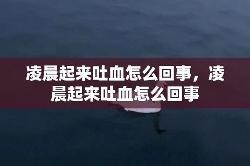 凌晨起来吐血怎么回事，凌晨起来吐血怎么回事