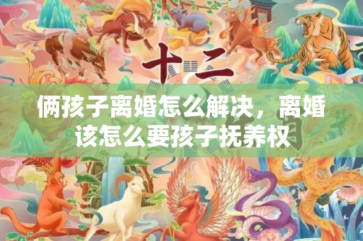 俩孩子离婚怎么解决，离婚该怎么要孩子抚养权