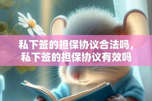 私下签的担保协议合法吗，私下签的担保协议有效吗