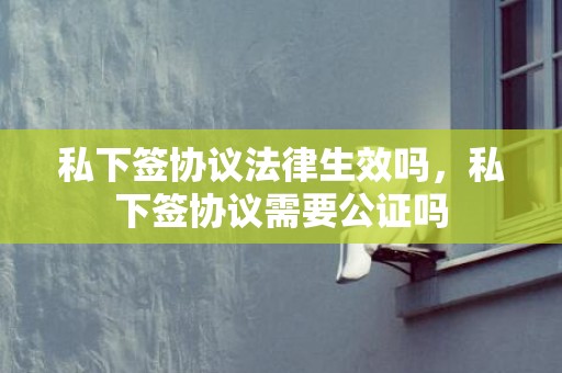 私下签协议法律生效吗，私下签协议需要公证吗