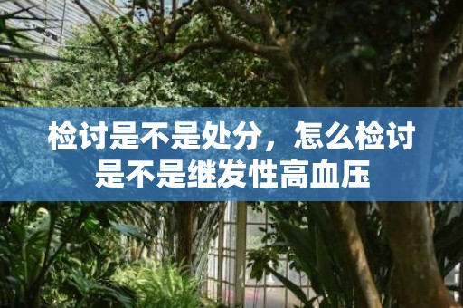 检讨是不是处分，怎么检讨是不是继发性高血压