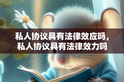 私人协议具有法律效应吗，私人协议具有法律效力吗