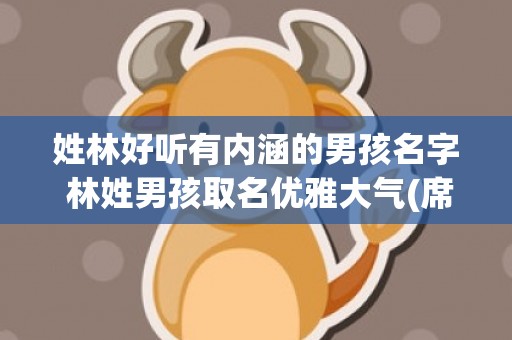 姓林好听有内涵的男孩名字 林姓男孩取名优雅大气(席姓女孩好听的名字又有内涵)