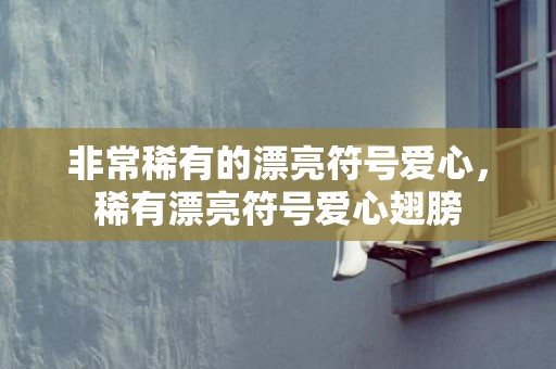 非常稀有的漂亮符号爱心，稀有漂亮符号爱心翅膀