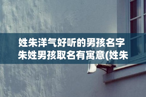 姓朱洋气好听的男孩名字 朱姓男孩取名有寓意(姓朱的男名字好听的)