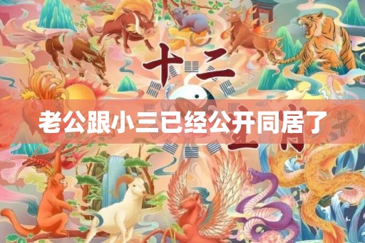 老公跟小三已经公开同居了