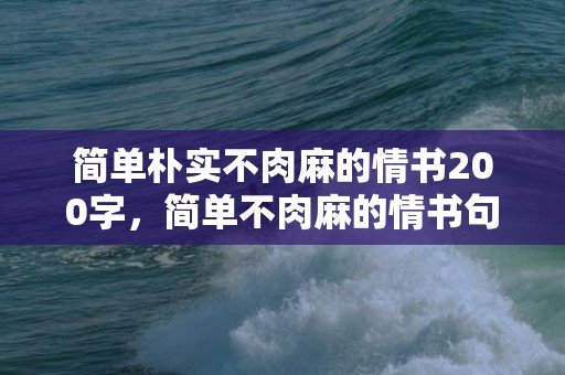 简单朴实不肉麻的情书200字，简单不肉麻的情书句子