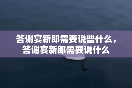 答谢宴新郎需要说些什么，答谢宴新郎需要说什么