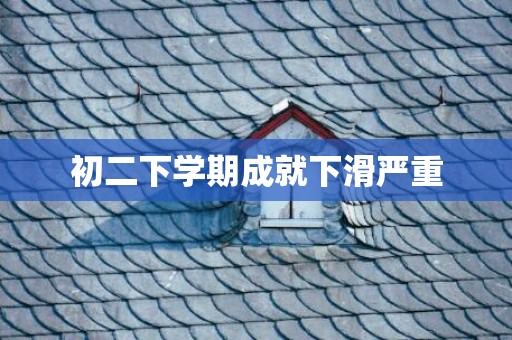 初二下学期成就下滑严重