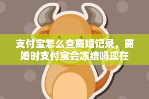 支付宝怎么查离婚记录，离婚时支付宝会冻结吗现在