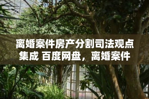 离婚案件房产分割司法观点集成 百度网盘，离婚案件房产分割代理词