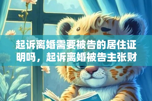 起诉离婚需要被告的居住证明吗，起诉离婚被告主张财产保全可以吗
