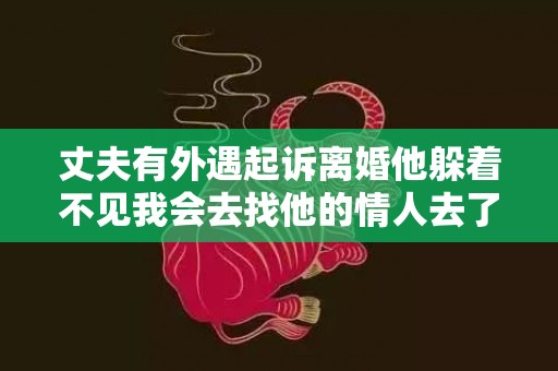 丈夫有外遇起诉离婚他躲着不见我会去找他的情人去了吗，丈夫有外遇起诉离婚该怎么争取财产