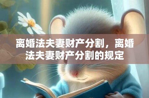 离婚法夫妻财产分割，离婚法夫妻财产分割的规定