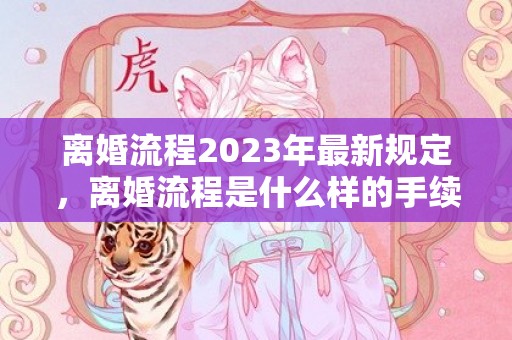 离婚流程2023年最新规定，离婚流程是什么样的手续呢
