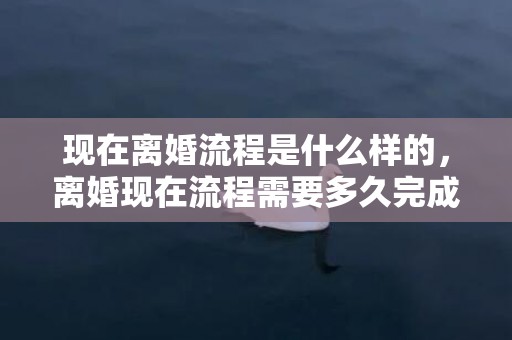 现在离婚流程是什么样的，离婚现在流程需要多久完成