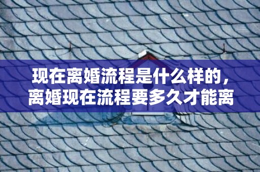 现在离婚流程是什么样的，离婚现在流程要多久才能离