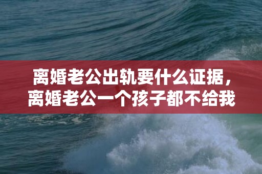 离婚老公出轨要什么证据，离婚老公一个孩子都不给我
