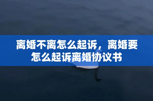 离婚不离怎么起诉，离婚要怎么起诉离婚协议书