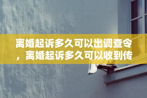 离婚起诉多久可以出调查令，离婚起诉多久可以收到传票