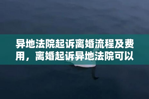 异地法院起诉离婚流程及费用，离婚起诉异地法院可以吗