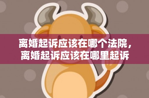 离婚起诉应该在哪个法院，离婚起诉应该在哪里起诉