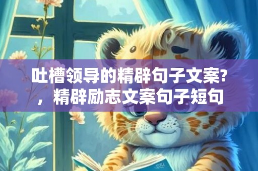 吐槽领导的精辟句子文案?，精辟励志文案句子短句