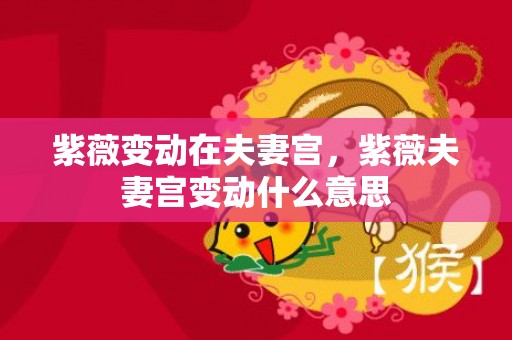 紫薇变动在夫妻宫，紫薇夫妻宫变动什么意思
