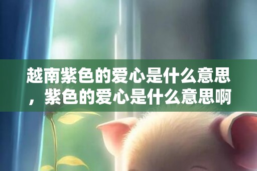 越南紫色的爱心是什么意思，紫色的爱心是什么意思啊
