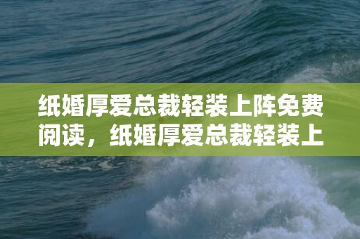 纸婚厚爱总裁轻装上阵免费阅读，纸婚厚爱总裁轻装上阵