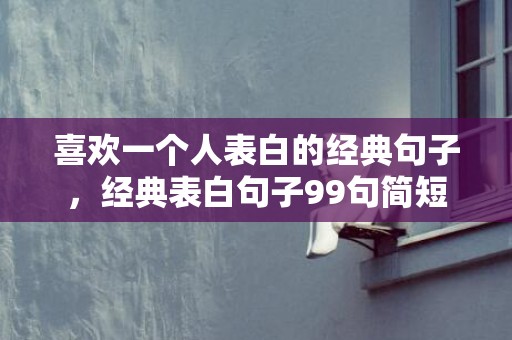 喜欢一个人表白的经典句子，经典表白句子99句简短