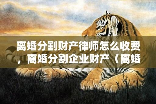 离婚分割财产律师怎么收费，离婚分割企业财产（离婚分割企业财产怎么分割）