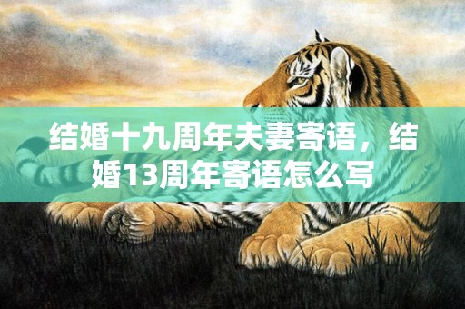 结婚十九周年夫妻寄语，结婚13周年寄语怎么写