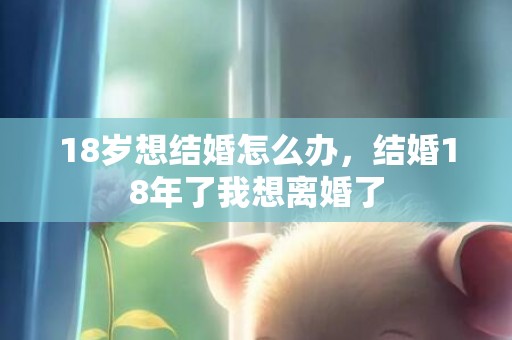 18岁想结婚怎么办，结婚18年了我想离婚了