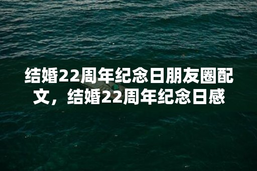 结婚22周年纪念日朋友圈配文，结婚22周年纪念日感言