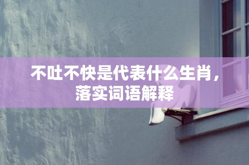 不吐不快是代表什么生肖，落实词语解释