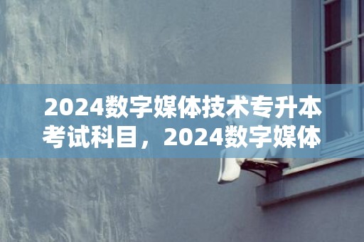 2024数字媒体技术专升本考试科目，2024数字媒体艺术设计就业标的目的 能做哪些工作