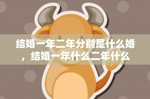 结婚一年二年分别是什么婚，结婚一年什么二年什么